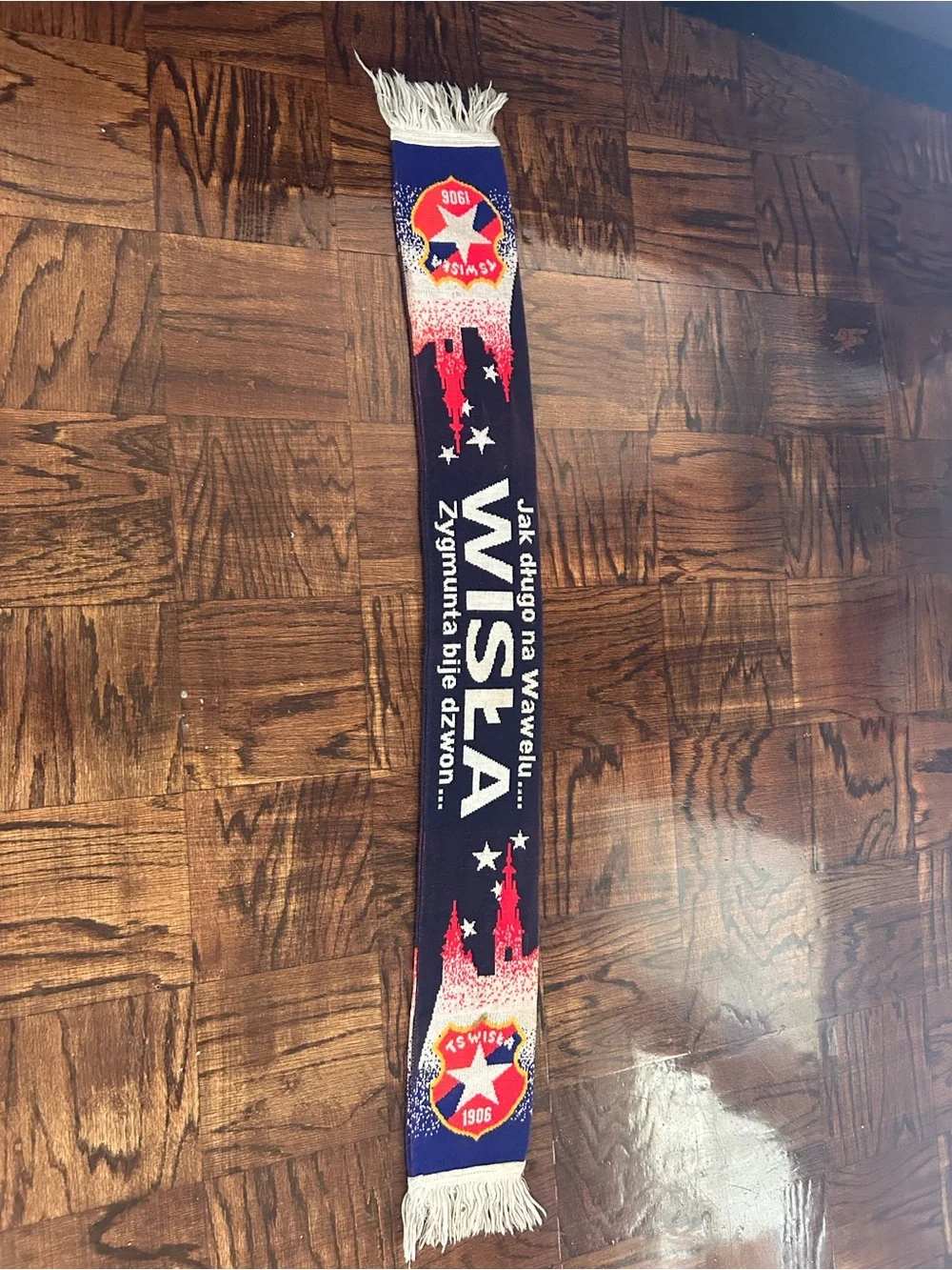 WISŁA Soccer Supporter Scarf - Navy Blue & Red